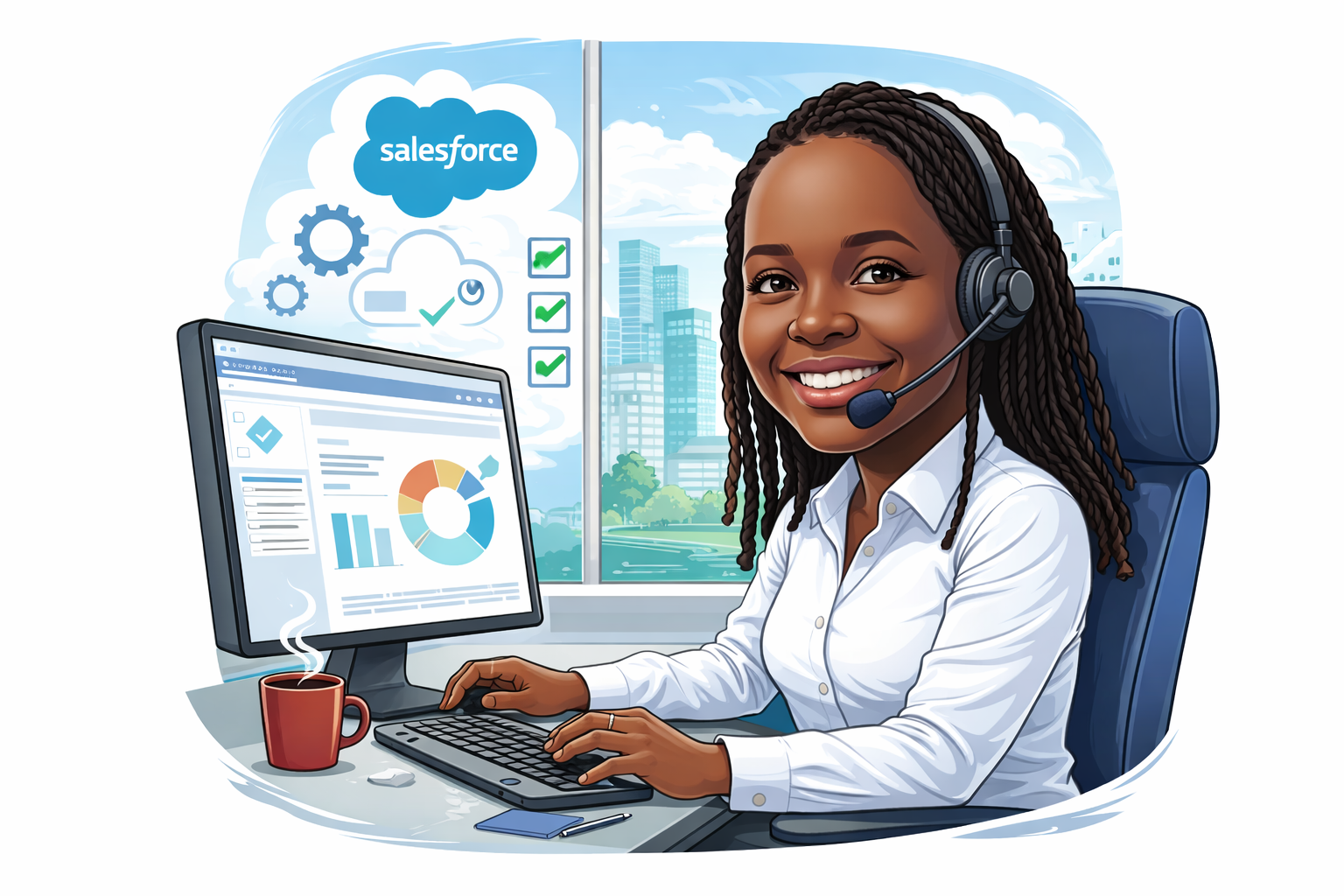 Sharon Salesforce Caricature